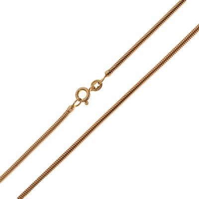 Lot 113 - 9ct gold snake link necklace