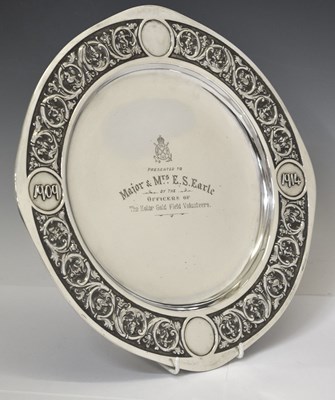 Lot 140 - Early 20th century Anglo-Indian white metal salver