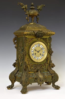Lot 429 - Vincenti & Cie - Mid 19th century cast brass mantel clock