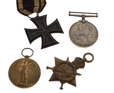 Lot 268 - First World War German Iron Cross, together with a British World War I trio, (4)