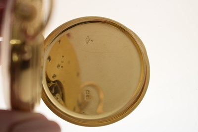 Lot 71 - George V 18ct gold open face pocket watch, Ross, Winchester