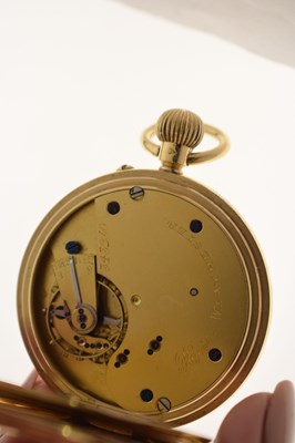 Lot 71 - George V 18ct gold open face pocket watch, Ross, Winchester