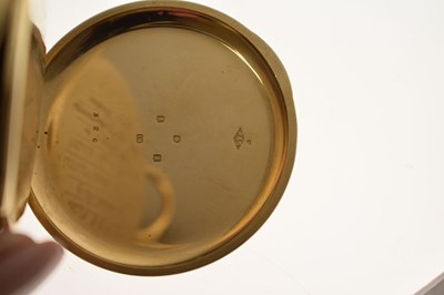 Lot 71 - George V 18ct gold open face pocket watch, Ross, Winchester