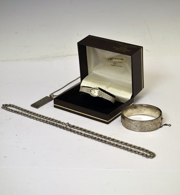 Lot 182 - Longines - Lady's 1970s silver bracelet watch