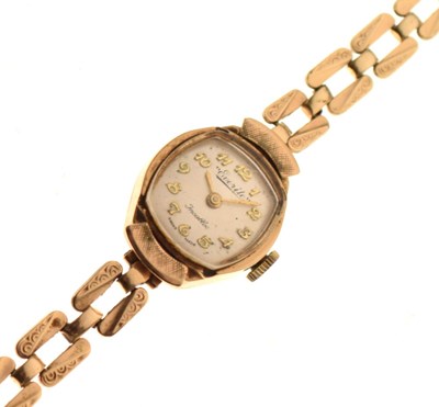 Lot 128 - Everite - Lady's 9ct gold cocktail watch