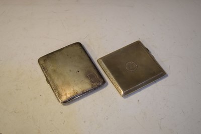 Lot 167 - Two silver cigarette cases, 245g approx gross