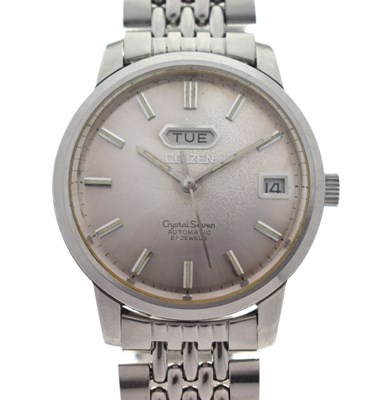 Lot 235 - Citizen - Crystal Seven stainless steel bracelet watch
