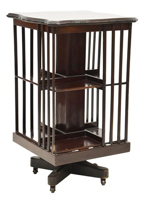 Lot 650 - Early 20th century mahogany revolving bookcase
