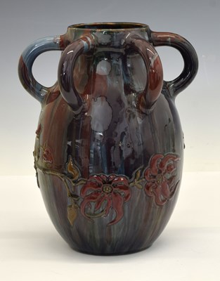 Lot 230 - Elton Ware pottery vase with six loop handles