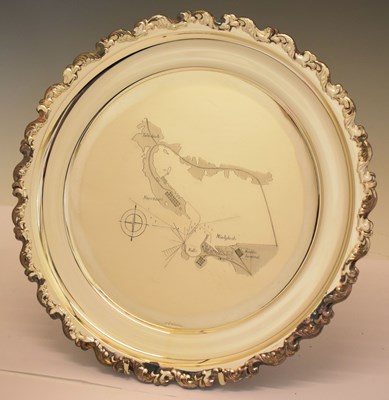 Lot 224 - Finnish white metal (830) salver 633g