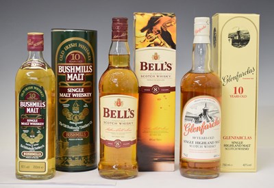 Lot 533 - Glenfarclas, Bushmills Malt, and Bells Scotch Whisky