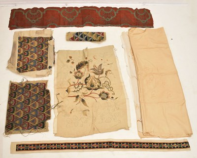 Lot 300 - Small group of mainly 19th century textiles