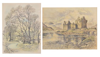 Lot 589 - Frank Palmer Cook (1894-1994) - Two watercolour and ink studies