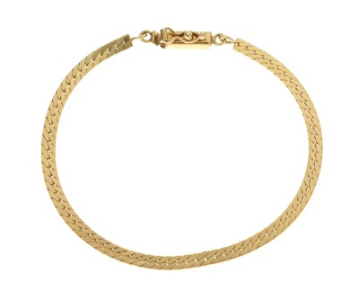 Lot 168 - Italian 14ct gold herringbone link bracelet