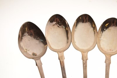 Lot 145 - Set of six Victorian silver teaspoons, Exeter 1840