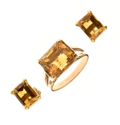 Lot 75 - Group of citrine jewellery (3)