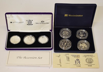 Lot 41 - Westminster / Royal Mint - Four 'Coronation Anniversary' silver proof crowns