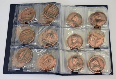 Lot 43 - Collection of thirty-two reproduction Jean Dassier's 'Kings and Queens of England'