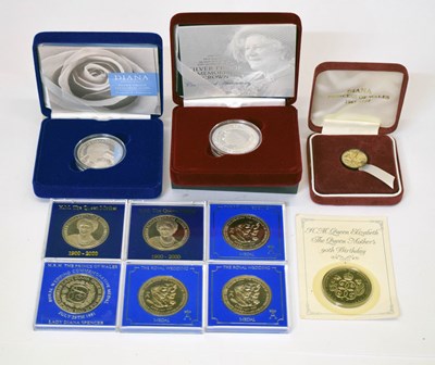 Lot 39 - Two Royal Mint commemorative silver proof memorial crowns