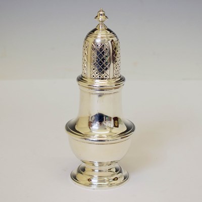 Lot 324 - Elizabeth II silver sugar caster