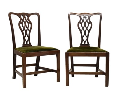 Lot 731 - Pair of George III dining chairs