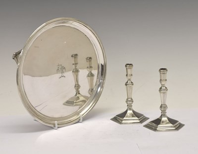 Lot 200 - Elizabeth II silver waiter in the Georgian manner