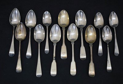 Lot 311 - Thirteen silver teaspoons