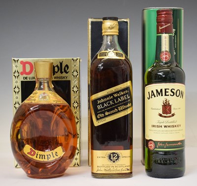 Lot 401 - Jameson Irish Whiskey, Johnnie Walker Black Label whisky, and Haig Dimple whisky