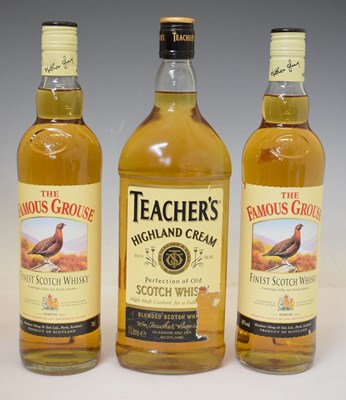 Lot 402 - Teacher's Highland Cream Scotch Whisky, and Famous Grouse Finest Scotch Whisky