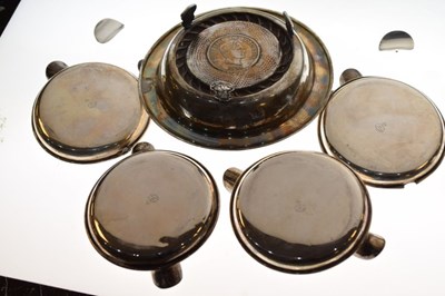 Lot 140 - Group of Mexican white metal ashtrays