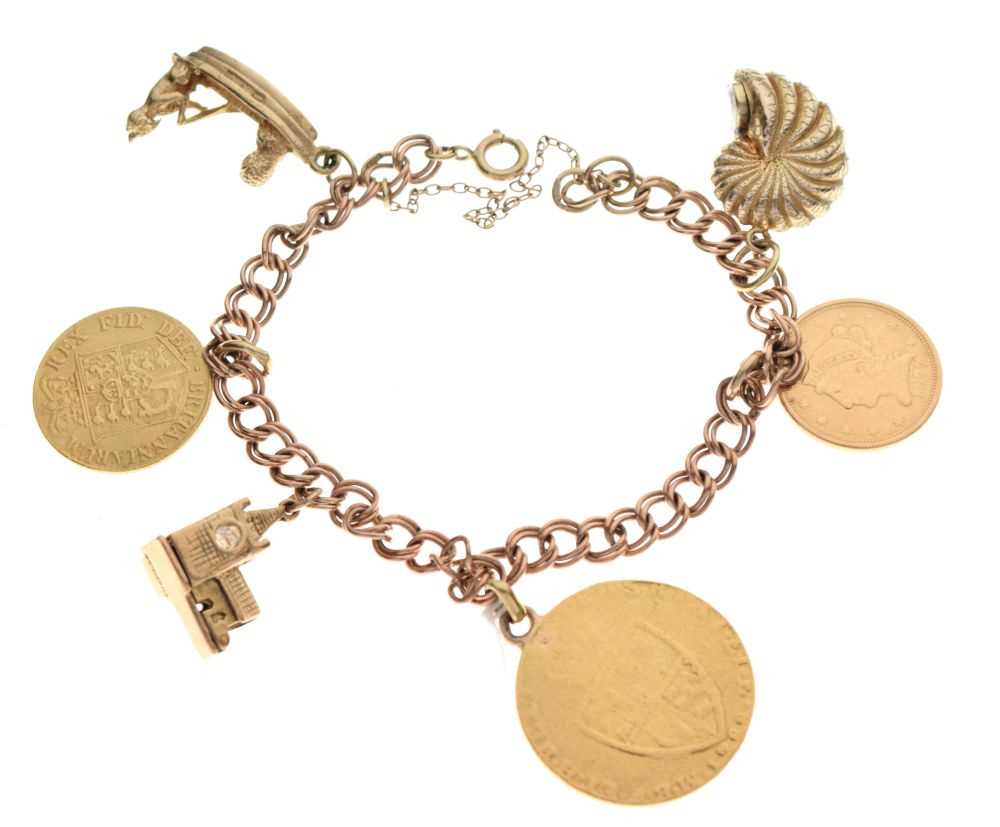 Lot 30 - 9ct gold charm bracelet
