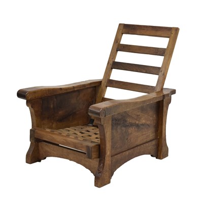 Lot 468 - Robert ‘Mouseman’ Thompson (1876-1955) of Kilburn - Oak recliner armchair