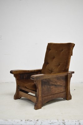 Lot 468 - Robert ‘Mouseman’ Thompson (1876-1955) of Kilburn - Oak recliner armchair
