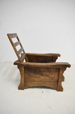 Lot 468 - Robert ‘Mouseman’ Thompson (1876-1955) of Kilburn - Oak recliner armchair
