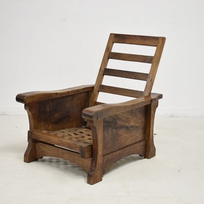 Lot 468 - Robert ‘Mouseman’ Thompson (1876-1955) of Kilburn - Oak recliner armchair