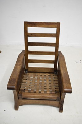 Lot 468 - Robert ‘Mouseman’ Thompson (1876-1955) of Kilburn - Oak recliner armchair