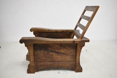 Lot 468 - Robert ‘Mouseman’ Thompson (1876-1955) of Kilburn - Oak recliner armchair