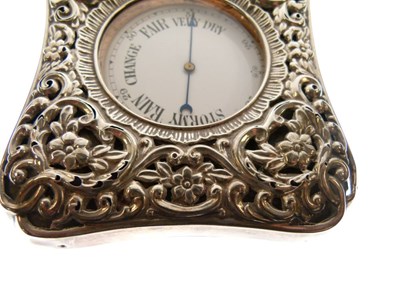 Lot 106 - Nickel plated goliath style pocket barometer