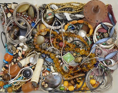 Lot 195 - Quantity of ethnic costume and white metal jewellery