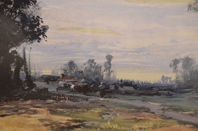 Lot 579 - John Baragwanath King (1864-1939) - Watercolour and gouache - Farmstead