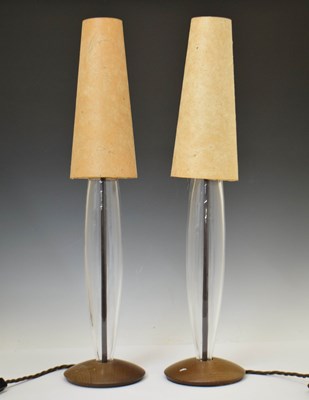 Lot 481 - John Rocha for Waterford - Pair of table lamps