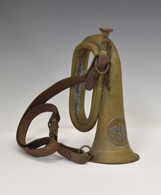 Lot 211 - Imperial German (Prussian) Great War era brass bugle by Leopold Mitsching, Elberfeld