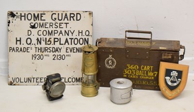 Lot 443 - Second World War metal Home Guard information sign