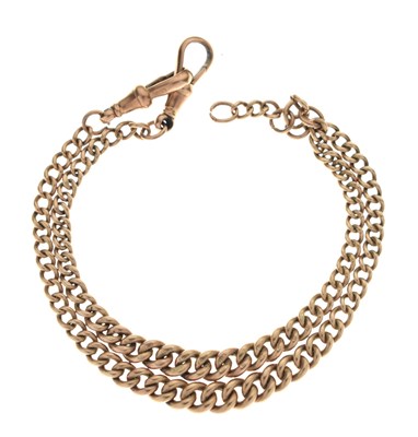 Lot 142 - 9ct rose gold Albert