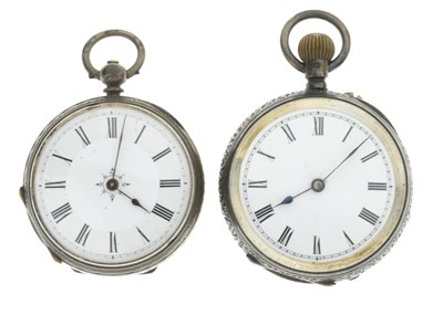 Lot 257 - Late Victorian silver cased open face pocket watch