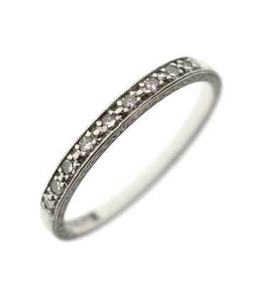 Lot 57 - Diamond half eternity ring