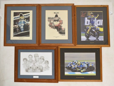 Lot 418 - Group of Motor Racing and Moto GP prints