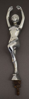 Lot 352 - Art Deco chromed 'Driving Lady' car mascot, possibly by Desmo