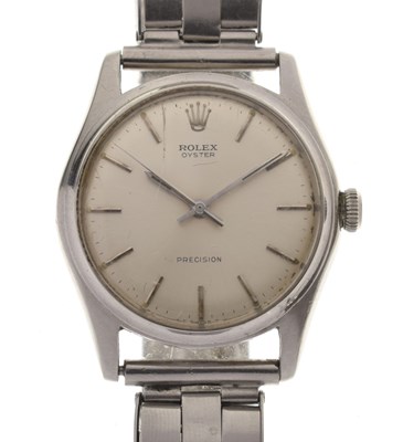 Lot 51 - Rolex - Oyster Precision stainless steel bracelet watch, ref. 4377/4461