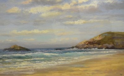 Lot 582 - Barry Paine - oil on canvas - Beach view